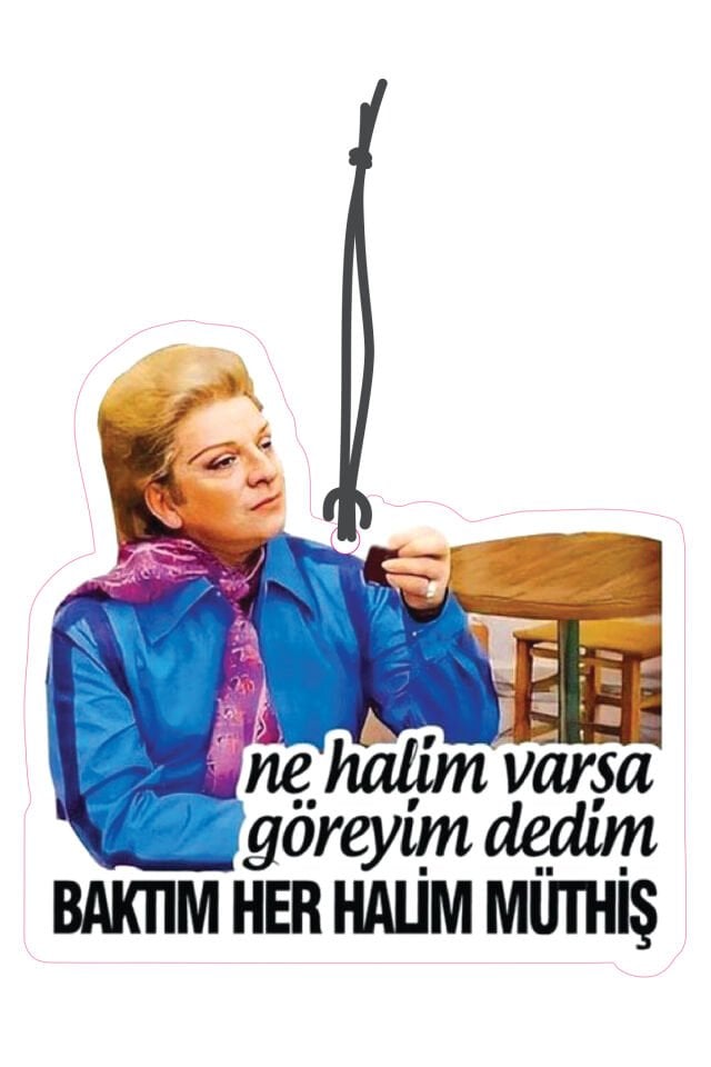 ByMeyla Ne Halim Varsa Göreyim Görselli Dekoratif Oto Kokusu ve Aksesuar Seti