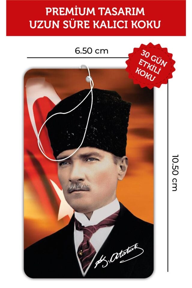 Mustafa Kemal Atatürk Görselli̇ Dekorati̇f Hedi̇yeli̇k Oto Kokusu Ve Aksesuari