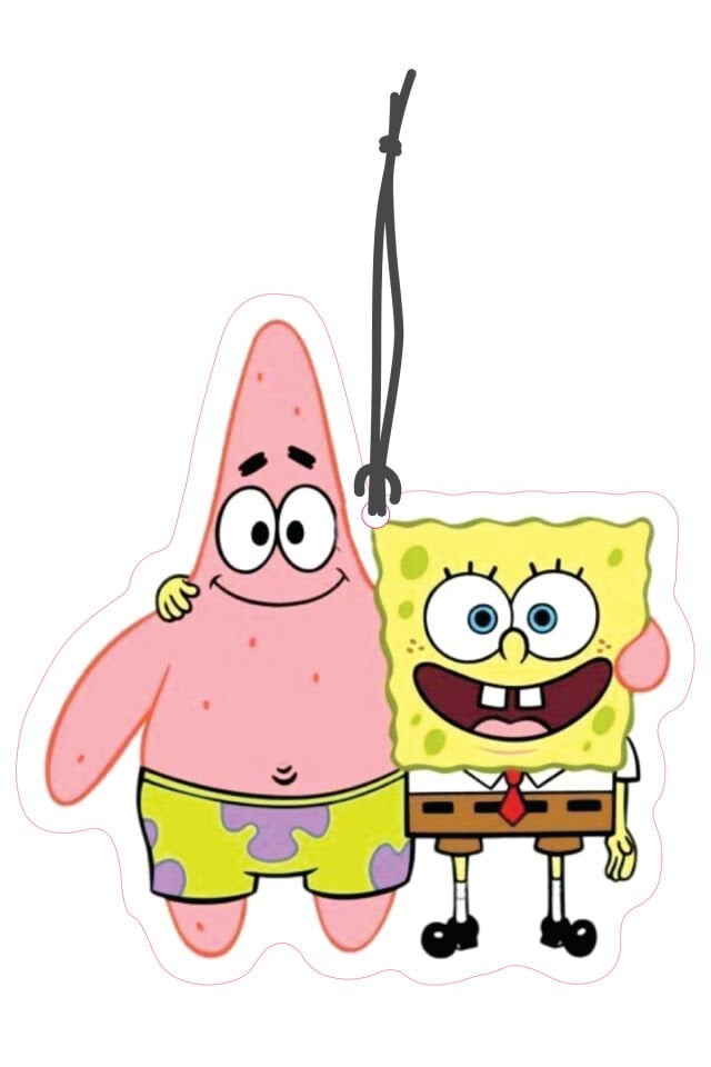 ByMeyla Sünger Bob ve Arkadaşı Görselli Dekoratif Oto Kokusu ve Aksesuar Seti