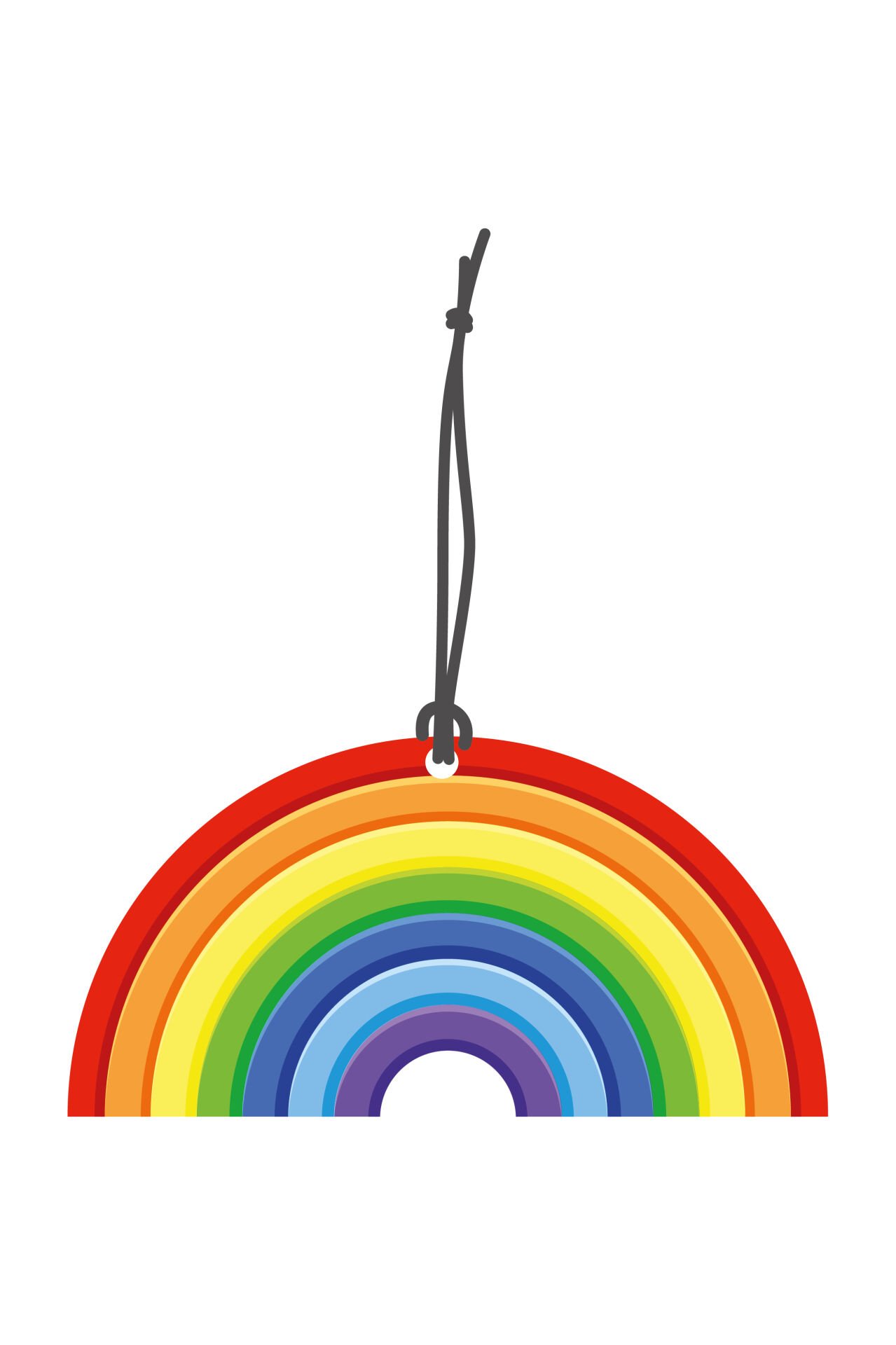 ByMeyla Gökkuşağı Görselli Dekoratif Oto Kokusu ve Aksesuar Seti