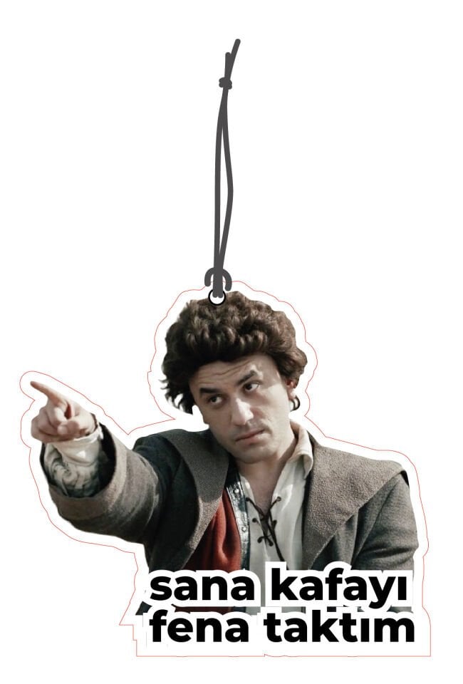 ByMeyla Prens Sana Kafayı Fena Taktım Görselli Dekoratif Oto Kokusu ve Aksesuar Seti