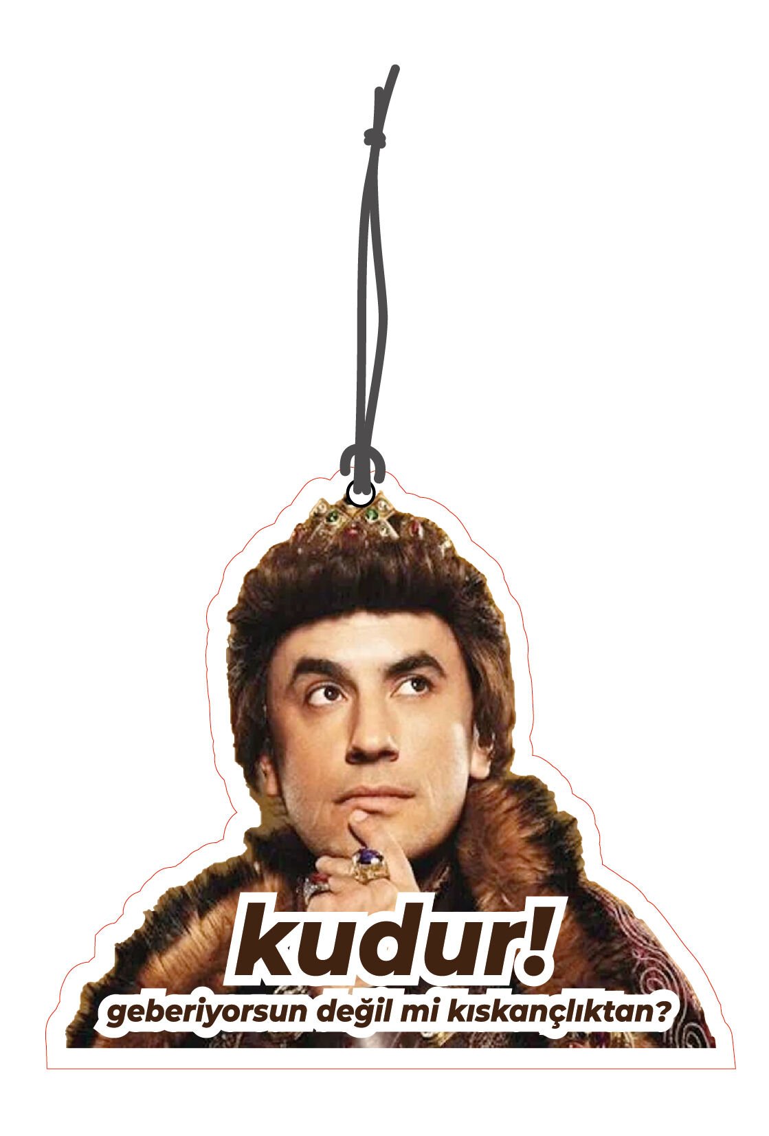 ByMeyla Prens Kudur Geberiyorsun Görselli Dekoratif Oto Kokusu ve Aksesuar Seti