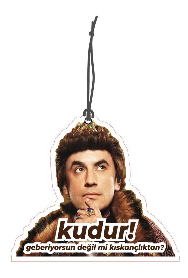 ByMeyla Prens Kudur Geberiyorsun Görselli Dekoratif Oto Kokusu ve Aksesuar Seti