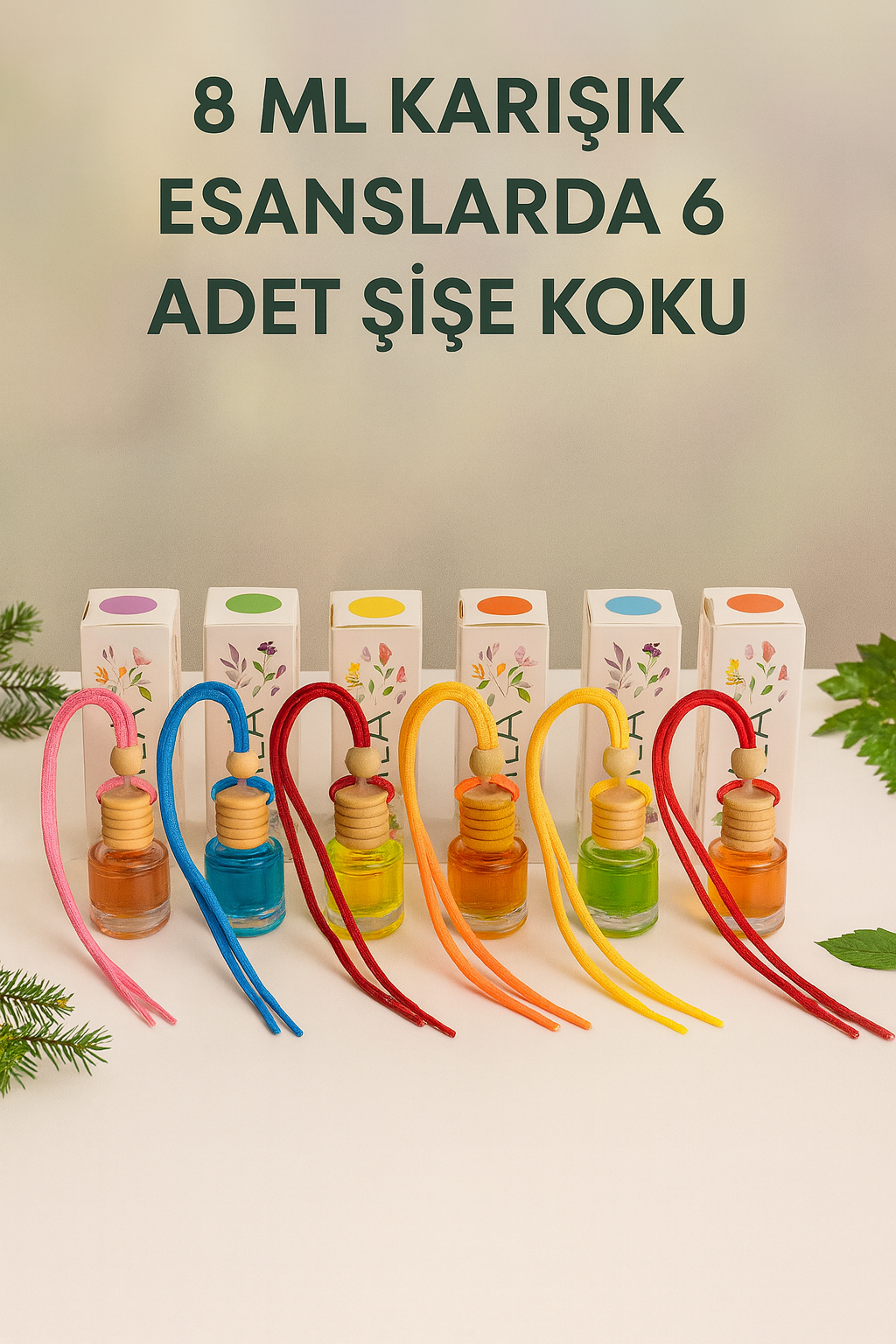 EN EKONOMİK KARIŞIK ESANSLI 6 LI OTO KOKUSU VE OTO AKSESUARI