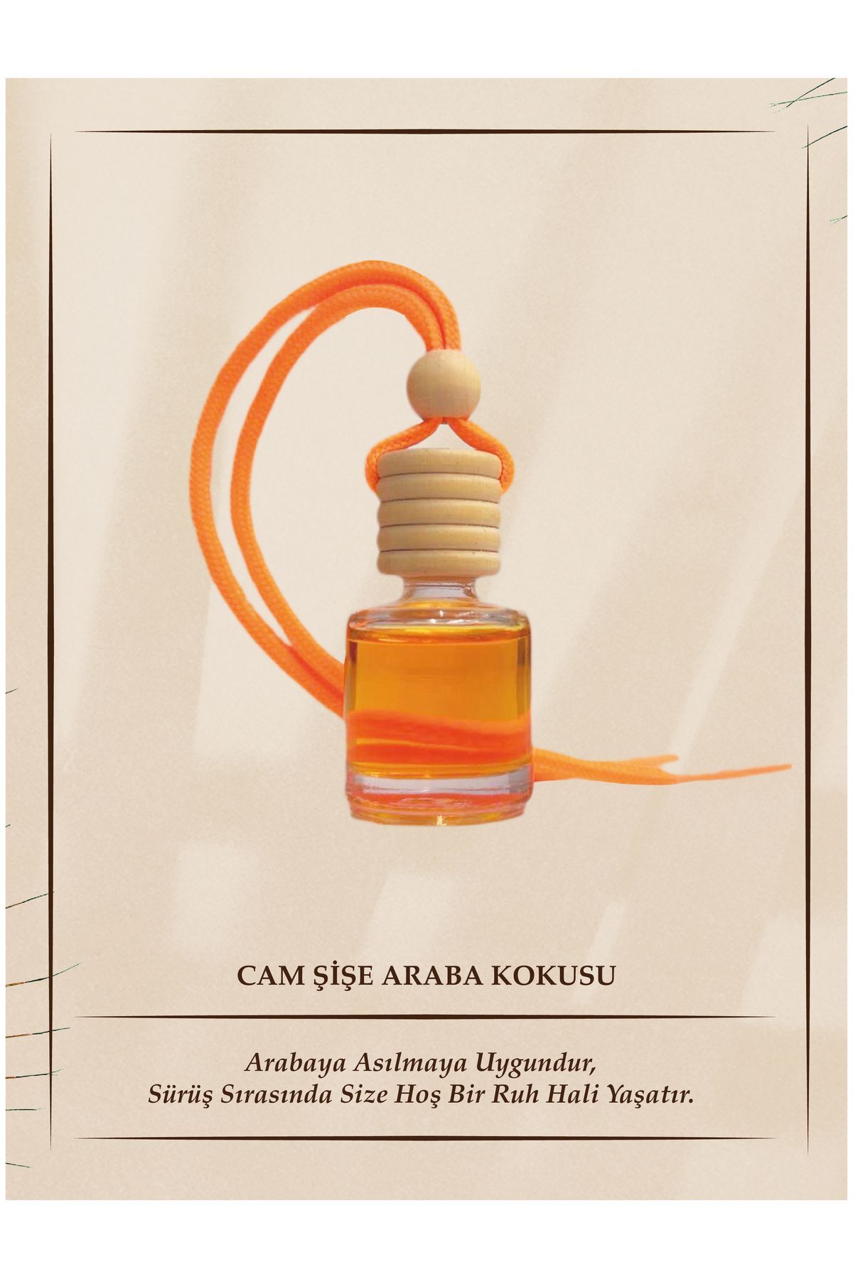 Cool - Erkek Parfümü Dekoratif Araç Kokusu 8 ML İpli Asma Oto Parfümü Cam Şişe