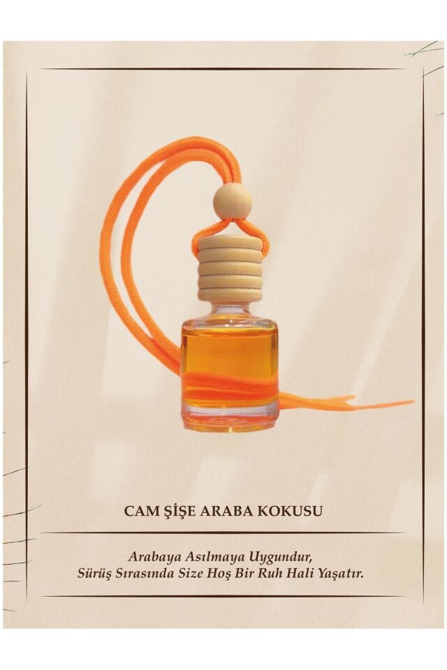 Cool - Erkek Parfümü Dekoratif Araç Kokusu 8 ML İpli Asma Oto Parfümü Cam Şişe