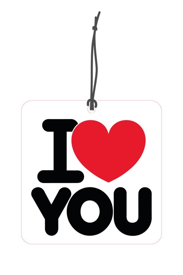 ByMeyla I Love You Görselli Dekoratif Oto Kokusu ve Aksesuar Seti