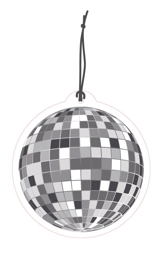 ByMeyla Disko Topu Görselli Dekoratif Oto Kokusu ve Aksesuar Seti