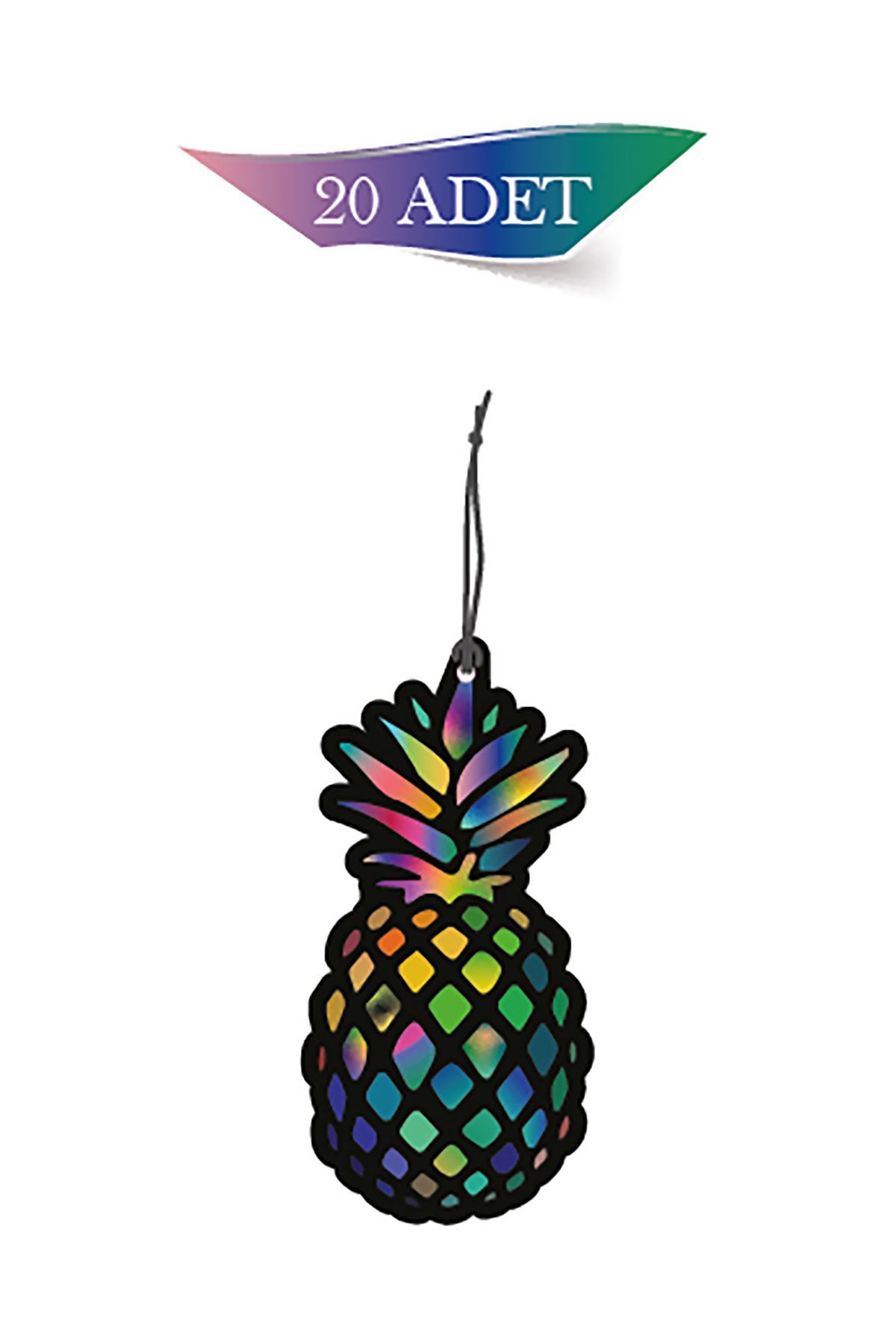 Ananas Meyvesi Tasarımlı 20'li Oto Kokusu Ve Oto Aksesuarı