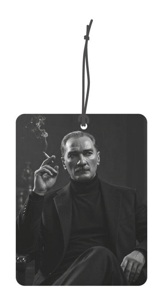 ByMeyla Karizmatik Gazi Atatürk Görselli Çift Yönlü Dekoratif Oto Kokusu ve Oto Aksesuarı