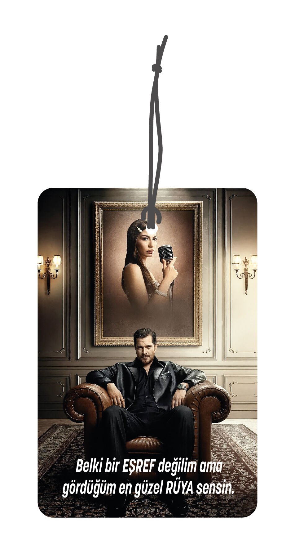 ByMeyla Eşref Rüya Dizisi Görselli Çift Yönlü Dekoratif Oto Kokusu ve Oto Aksesuarı