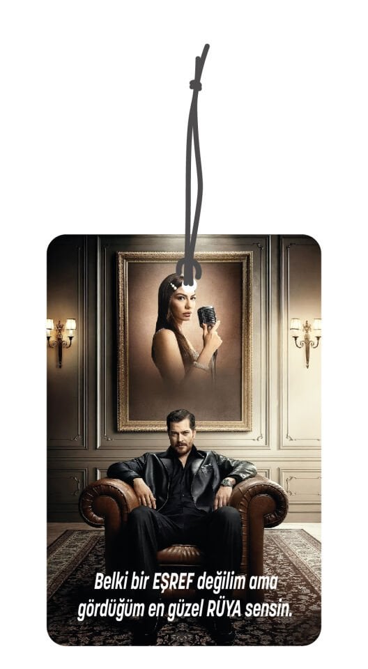 ByMeyla Eşref Rüya Dizisi Görselli Çift Yönlü Dekoratif Oto Kokusu ve Oto Aksesuarı