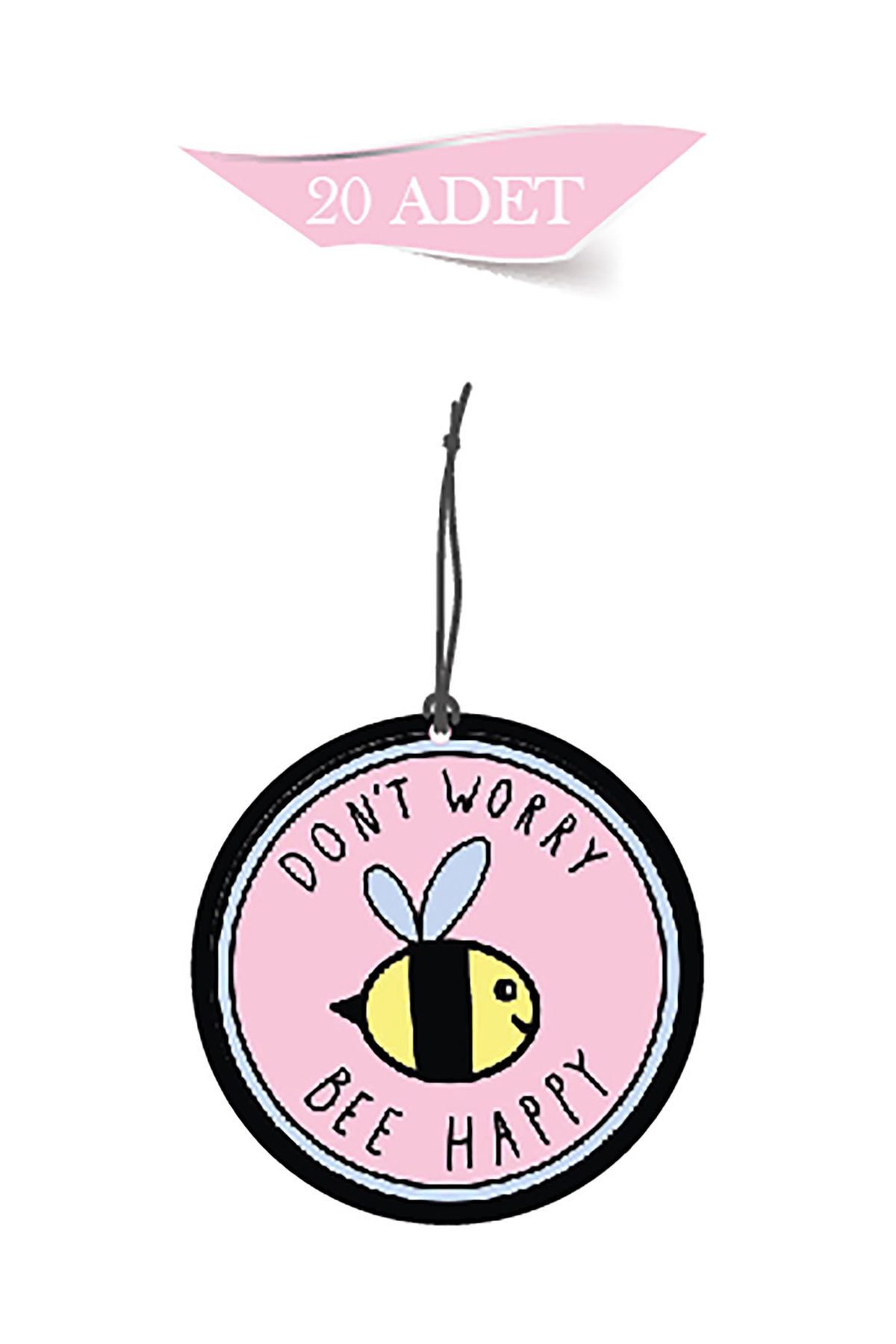 Don't Worry Bee Happy Tasarımlı 20'li Oto Kokusu ve Oto Aksesuarı