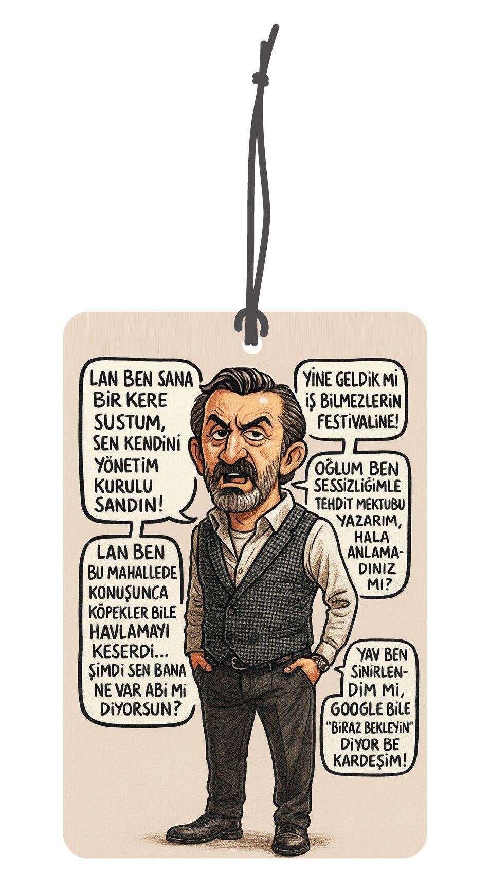 ByMeyla Eşref Rüya Gürdal Replikleri Görselli Çift Yönlü Dekoratif Oto Kokusu ve Oto Aksesuarı