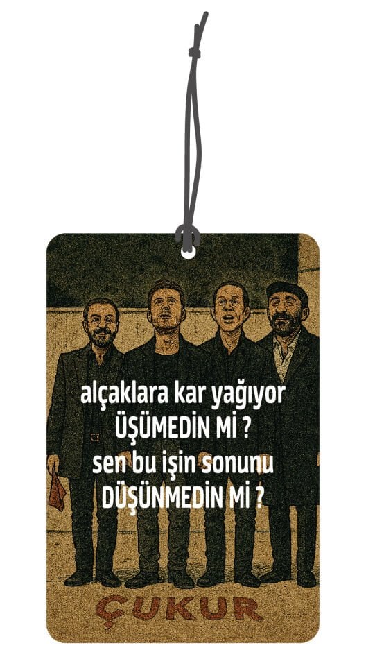 ByMeyla Çukur Alçaklara Kar Yağıyor Görselli Çift Yönlü Dekoratif Oto Kokusu ve Oto Aksesuarı