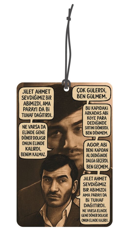 ByMeyla Ezel Ramiz Dayı Replikleri Görselli Çift Yönlü Dekoratif Oto Kokusu ve Oto Aksesuarı