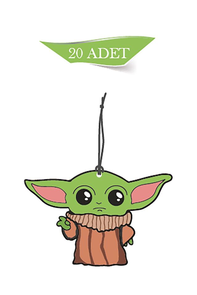 Starwars Yoda Tasarımlı 20'li Oto Kokusu ve Oto Aksesuarı