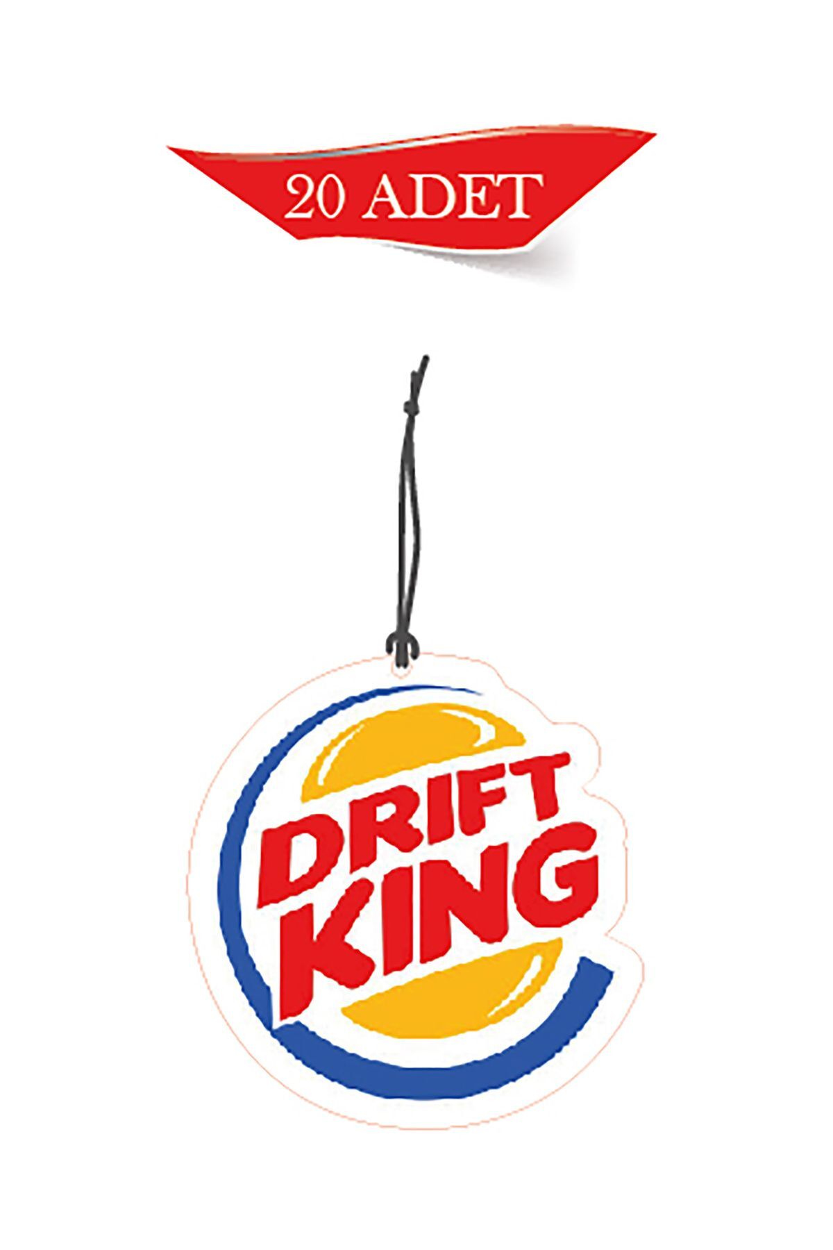 Drift King Burger Tasarımlı 20'li Oto Kokusu ve Oto Aksesuarı