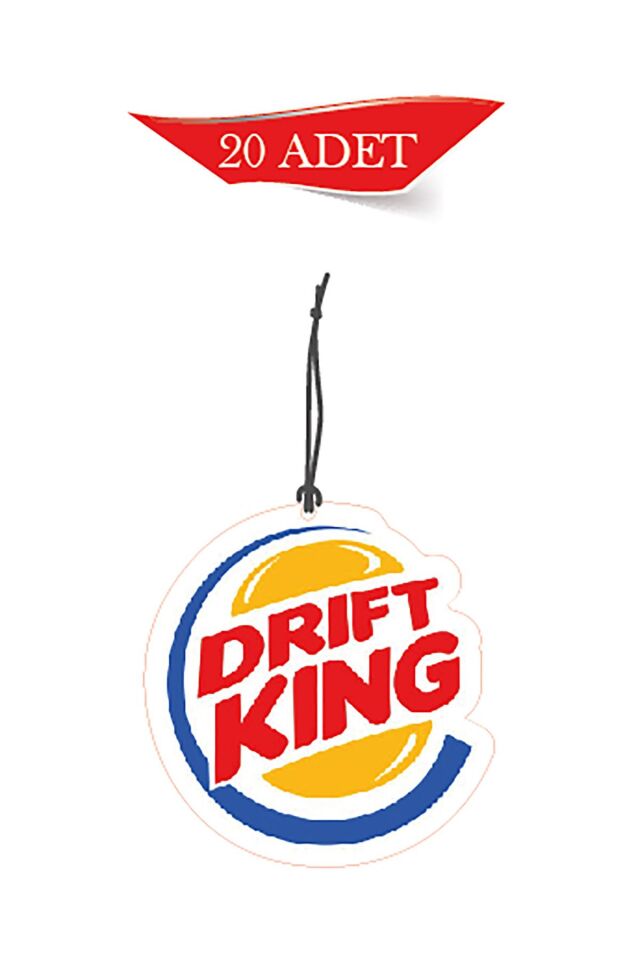 Drift King Burger Tasarımlı 20'li Oto Kokusu ve Oto Aksesuarı