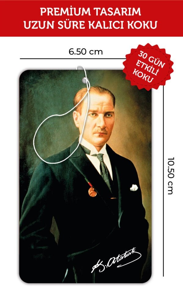 MAREŞAL MUSTAFA KEMAL ATATÜRK GÖRSELLİ DEKORATİF OTO KOKUSU VE AKSESUARI