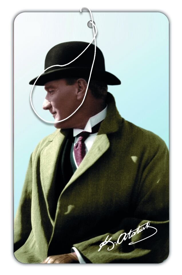 GAZİ MUSTAFA KEMAL ATATÜRK GÖRSELLİ 6LI EKONOMİK DEKORATİF OTO KOKUSU VE AKSESUAR SETİ