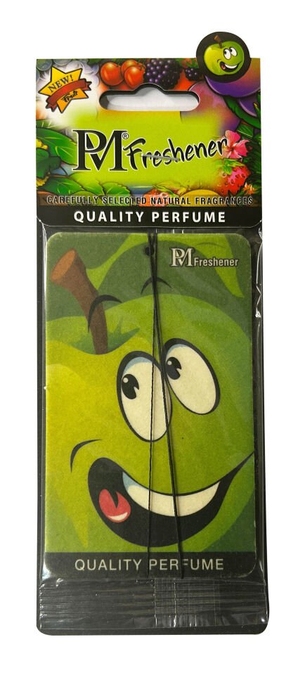 SEVİMLİ ELMA GÖRSELLİ VE ELMA ESANSLI OTO KOKUSU VE AKSESUARI