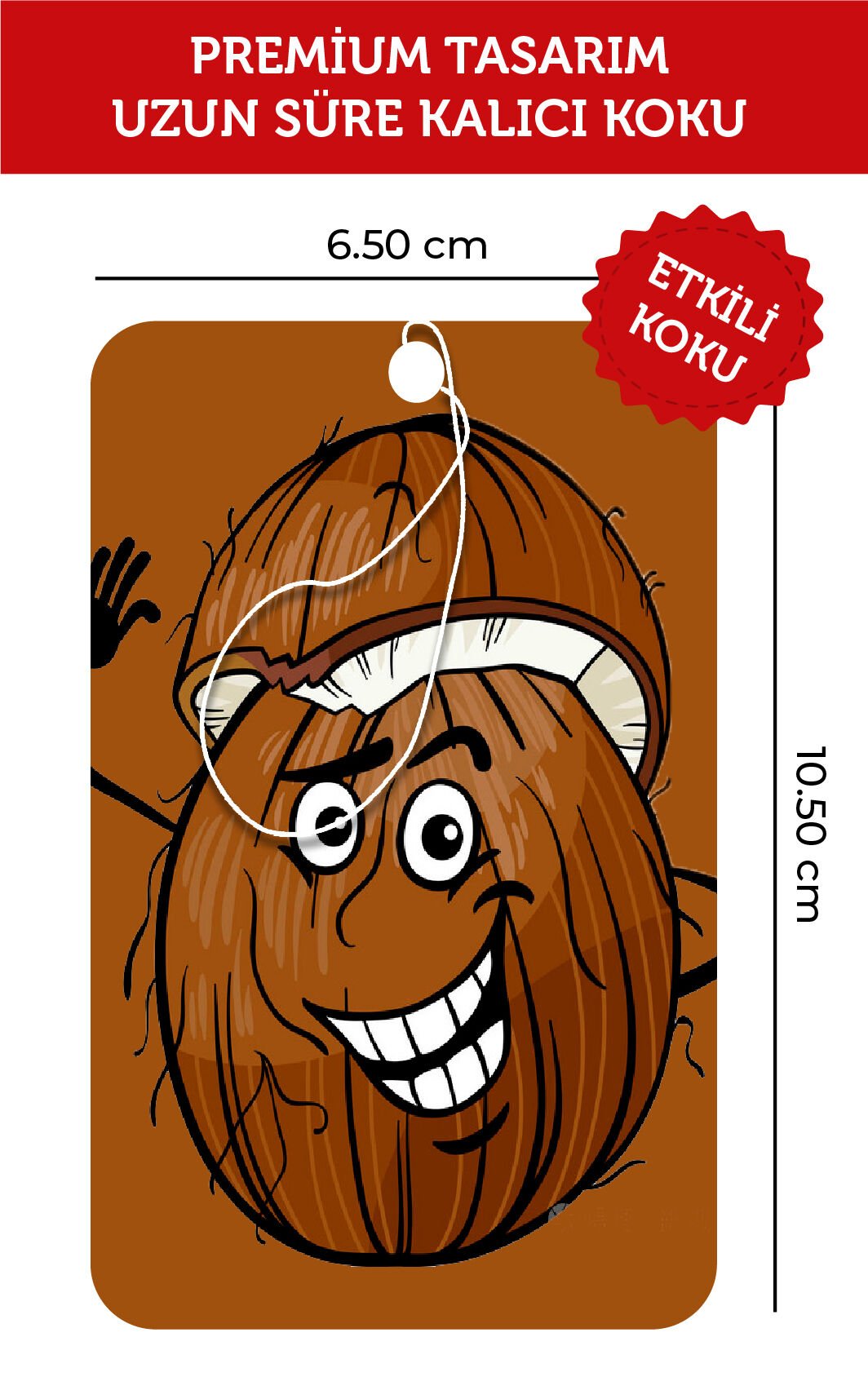 SEVİMLİ HİNDİSTAN CEVİZİ GÖRSELLİ VE HİNDİSTAN CEVİZİ ESANSLI OTO KOKUSU VE AKSESUARI