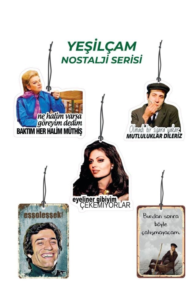 Yeşilçam Nostalji Serisi Mükemmel Set Eğlenceli Araba Kokusu Ve Aksesuarı