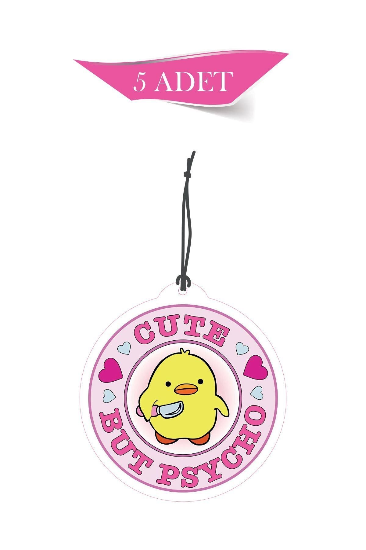 Cute But Psycho 5'li Dekoratif Oto Kokusu ve Oto Aksesuarı