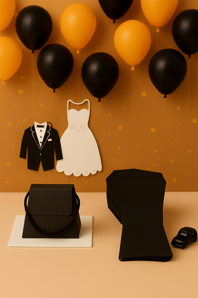 25 Adet Konsept Özel Tasarım Hediye Kutusu Çanta Boş Karton Hediye Paketi Hediyelik Siyah