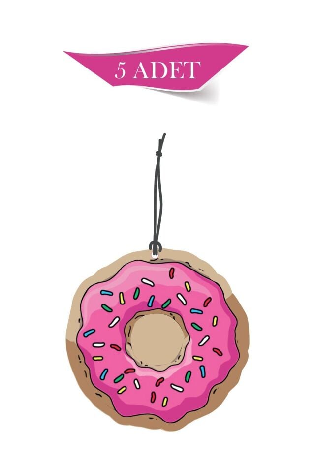 Donut 5'li Dekoratif Oto Kokusu ve Oto Aksesuarı