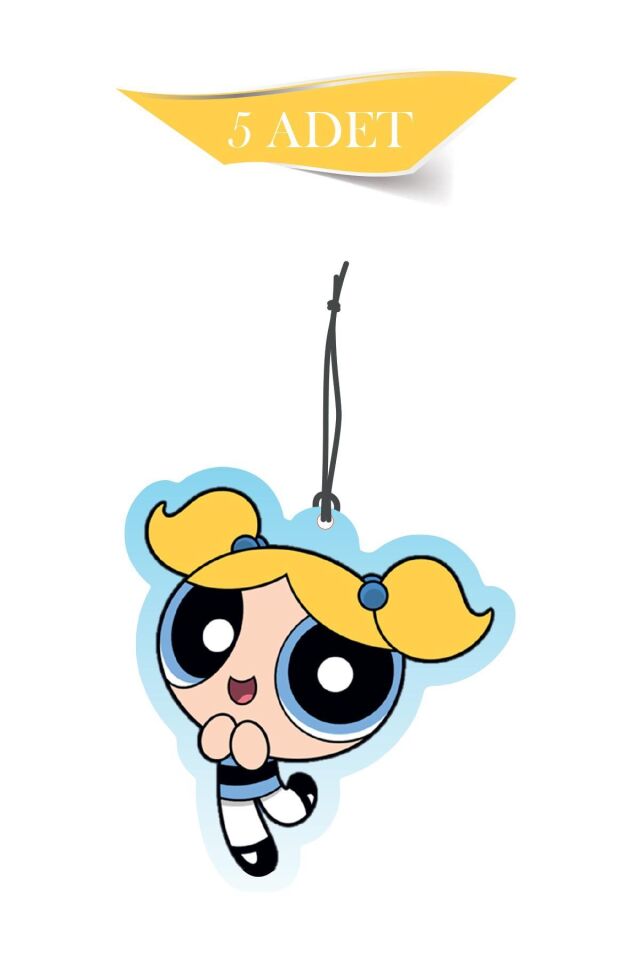 Powerpuff Girls Bubbles 5'li Dekoratif Oto Kokusu ve Oto Aksesuarı