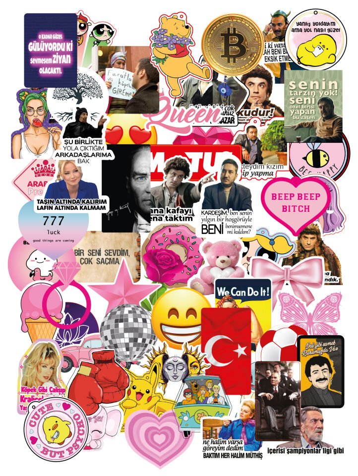 ByMeyla Karışık 50 Adet Ekonomik Dekoratif Oto Kokusu ve Aksesuar Seti