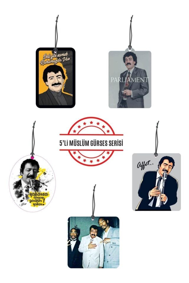 Müslüm Gürses Serisi5'li Karma Dekoratif Oto Kokusu ve Oto Aksesuarı