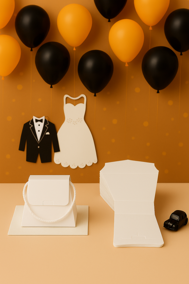 10 Adet Beyaz Şık Konsept Dizayn Boş İpli Hediye Kutusu ve Özel Gün Hediye Çantası