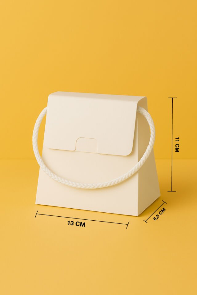 20 Adet Beyaz Şık Konsept Dizayn Boş İpli Hediye Kutusu ve Özel Gün Hediye Çantası