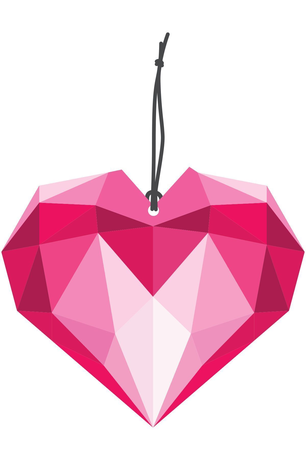 Pembe Kalp Tasarımlı Premium Dekoratif Oto Kokusu