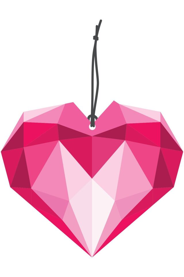 Pembe Kalp Tasarımlı Premium Dekoratif Oto Kokusu