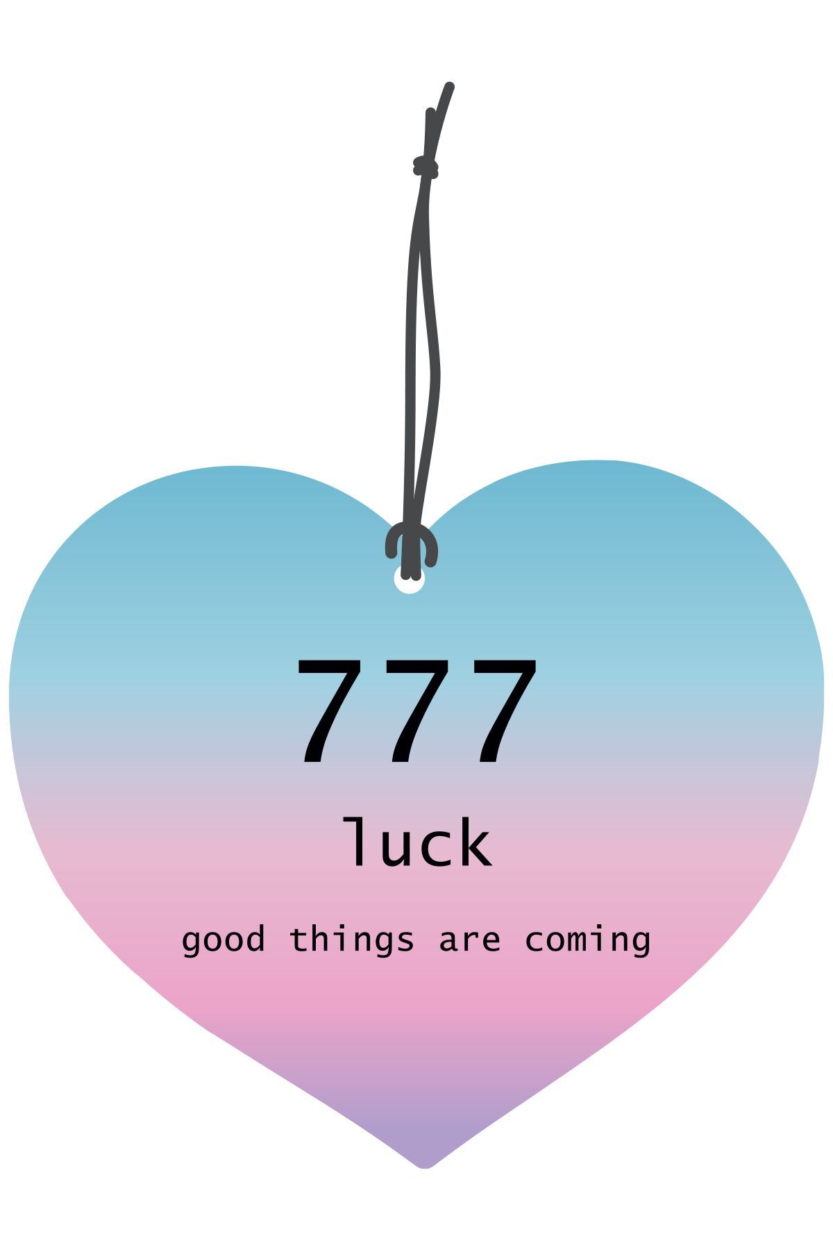 777 luck Kalp Tasarımlı Dekoratif Oto Kokusu ve Oto Aksesuarı