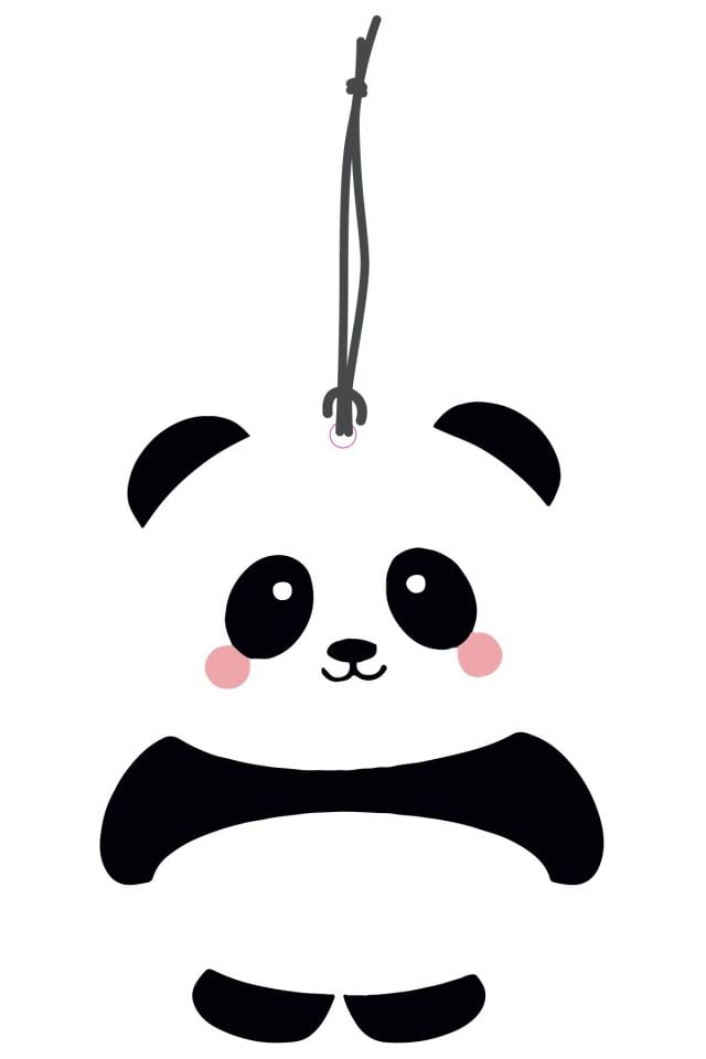 Sevimli Panda Tasarımlı Dekoratif Oto Kokusu ve Oto Aksesuarı
