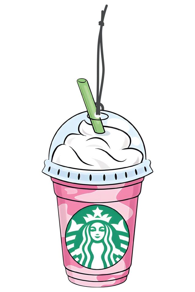 Starbuck Kremalı İçecek Tasarımlı Dekoratif Oto Kokusu ve Oto Aksesuarı