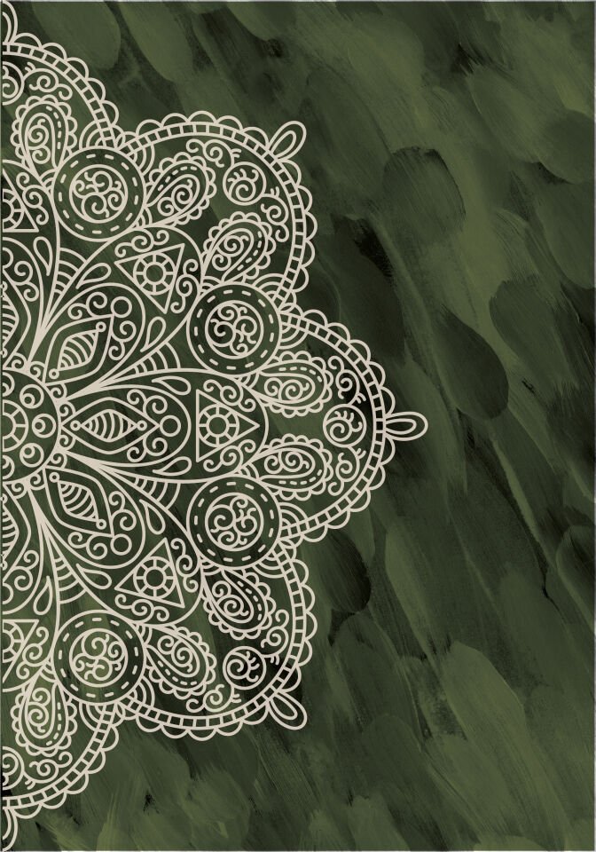 Sonsuz Harmoni Şık Modern Premium Mandala Tablo Seti 2'li Duvar Dekoru Çerçevesiz haki - 20 x 30