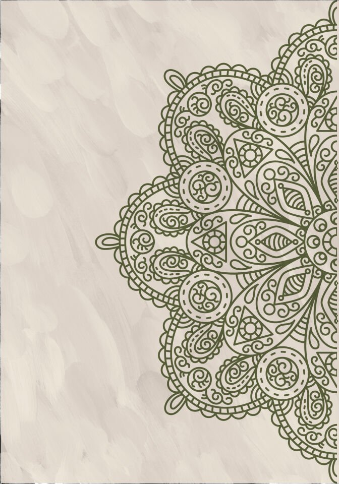 Sonsuz Harmoni Şık Modern Premium Mandala Tablo Seti 2'li Duvar Dekoru Çerçevesiz haki - 40 x 60