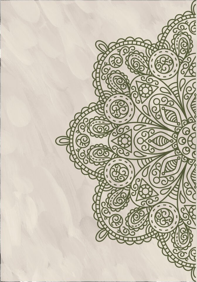 Sonsuz Harmoni Şık Modern Premium Mandala Tablo Seti 2'li Duvar Dekoru Çerçevesiz haki - 50 x 70