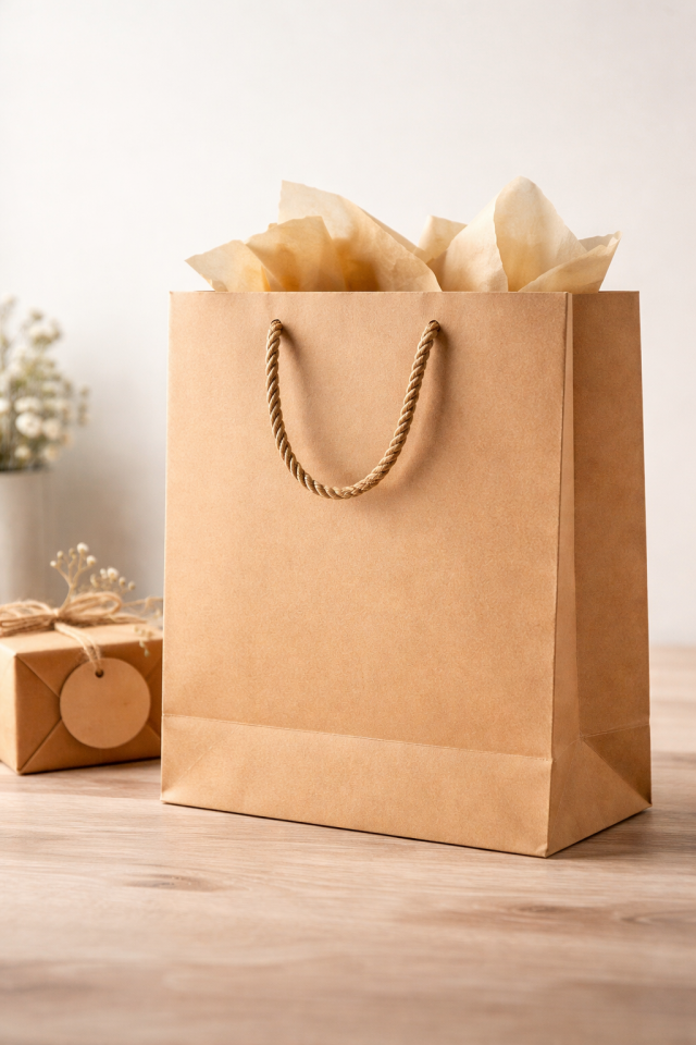 1000 Adet Kraft Hediye Çantası – Şık, Dayanıklı ve Çok Amaçlı Kullanım