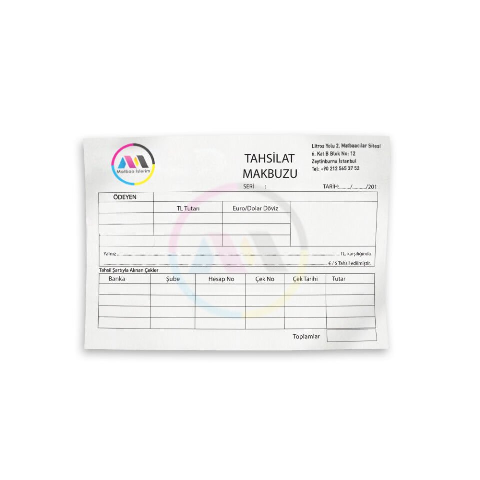 20 Cilt (1 Asıl 2 Suret) Tahsilat Makbuzu – Düzenli ve Güvenilir Ödeme Takip Çözümü