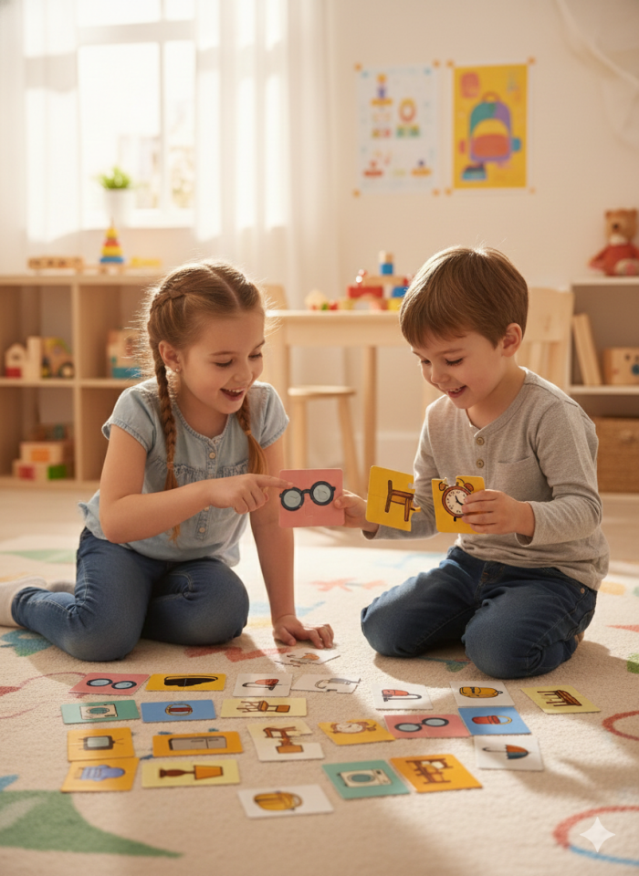 16 Parça Eşyalar Alemi | Zeka Geliştirici Eşleştirme Puzzle Eğitim Seti