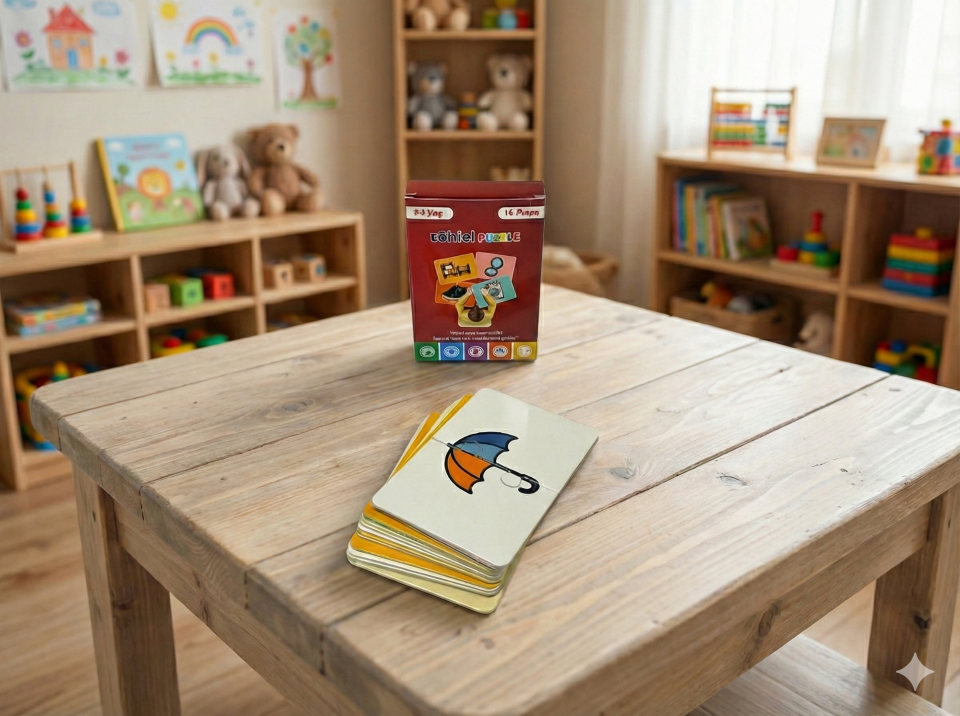 16 Parça Eşyalar Alemi | Zeka Geliştirici Eşleştirme Puzzle Eğitim Seti