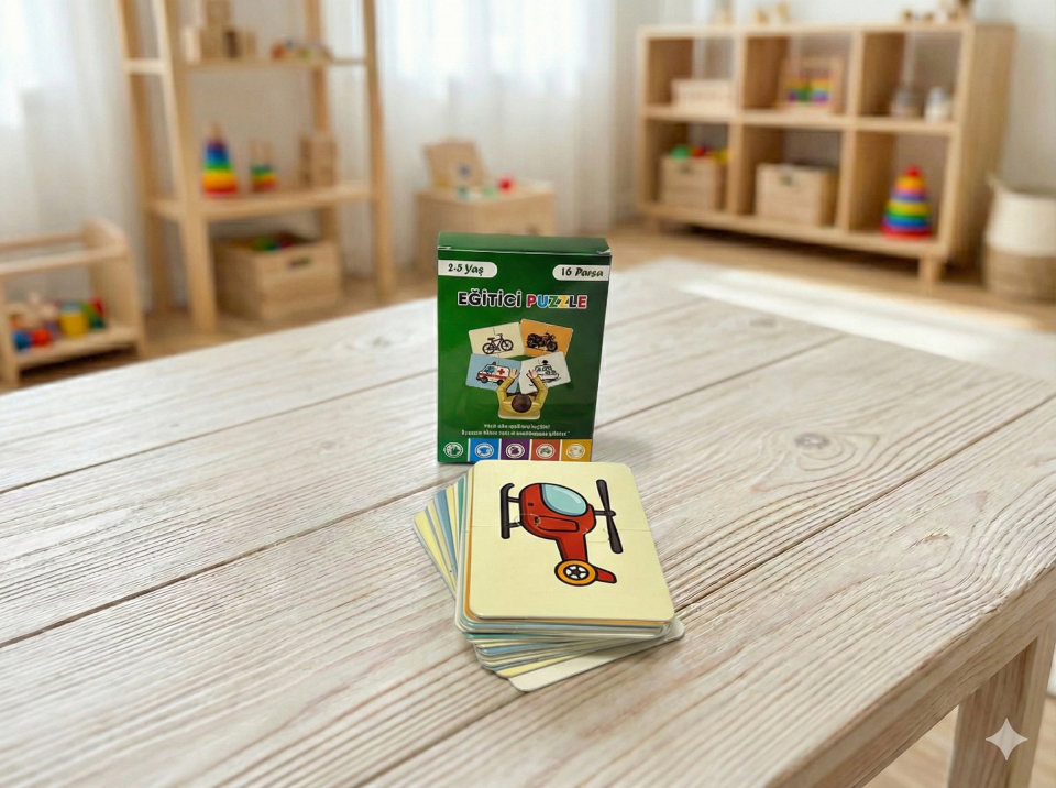 16 Parça Taşıtlar Alemi | Zeka Geliştirici Eşleştirme Puzzle Eğitim Seti