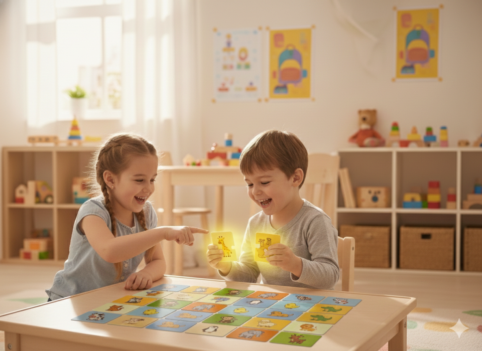 16 Parça Hayvanlar Alemi | Zeka Geliştirici Eşleştirme Puzzle Eğitim Seti